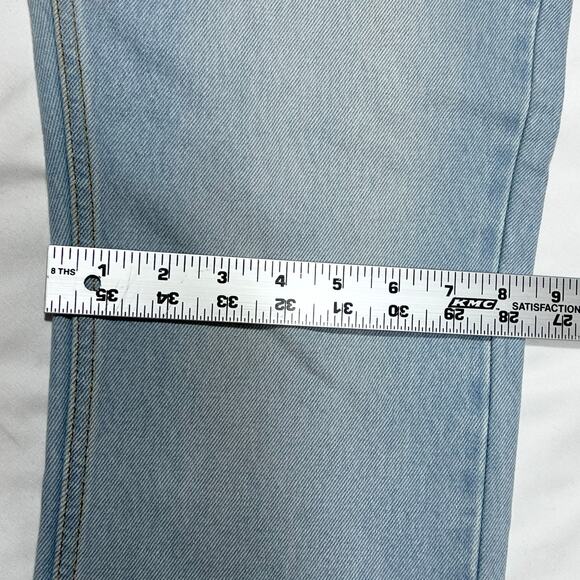 Vans Off the Wall Annabelle Denim Jeans 26x29 Light Wash Blue Straight Fit New - Picture 11 of 11